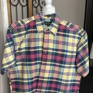 Plaid Casual Short Sleeve Button Down Shirt